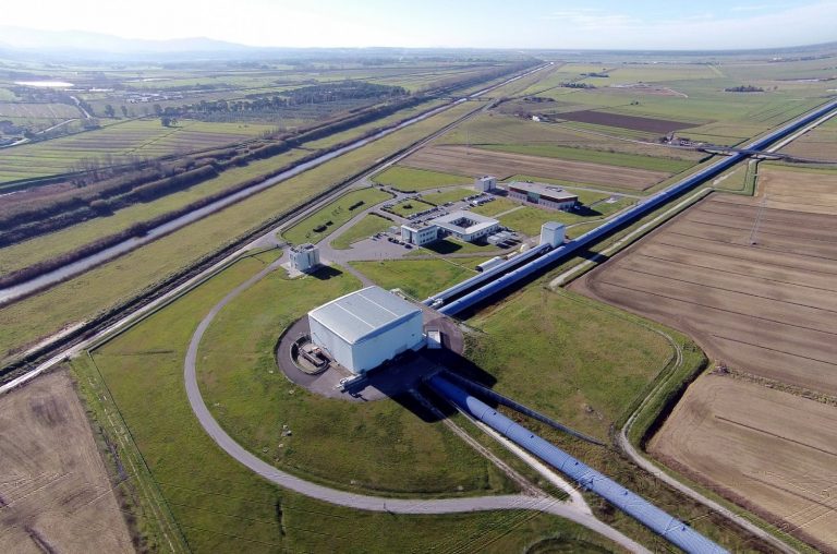 Aerial view of EGO and Virgo