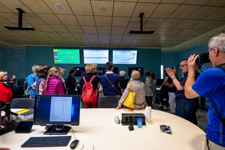 Visitors doing a guided tour inside Virgo’s control room – 2